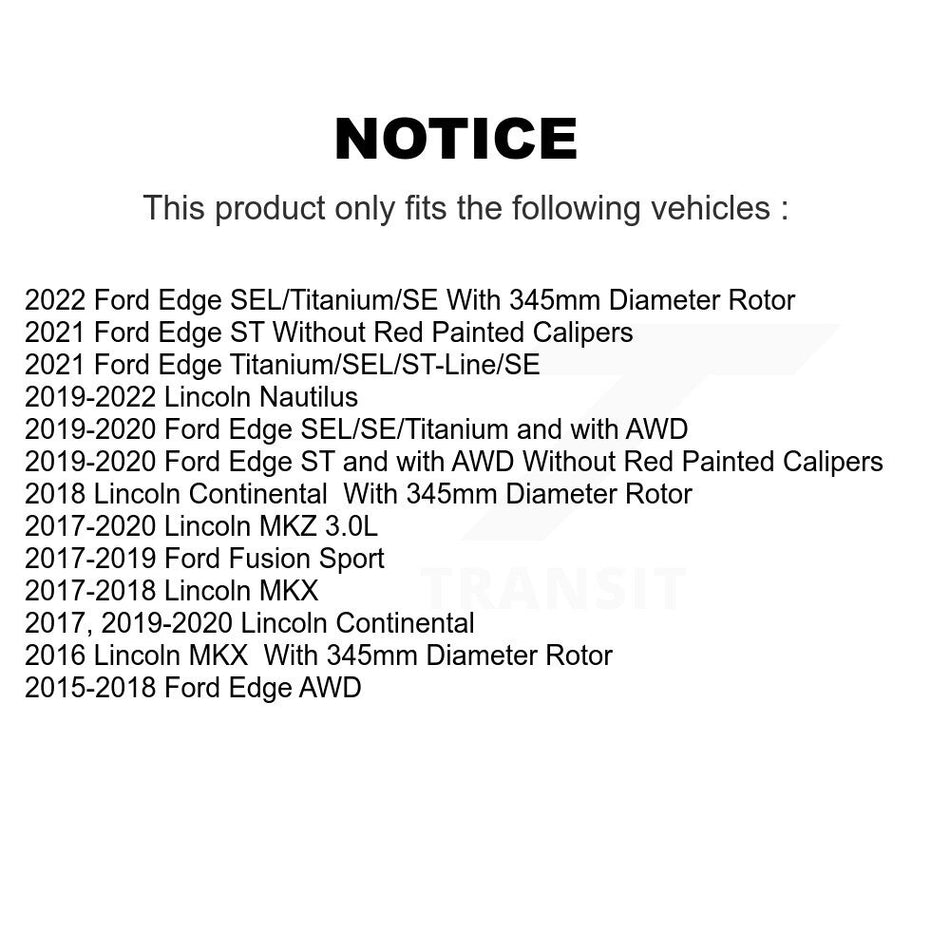 Front Disc Brake Rotor GCR-681995 For Ford Edge Fusion Lincoln MKX MKZ Nautilus Continental