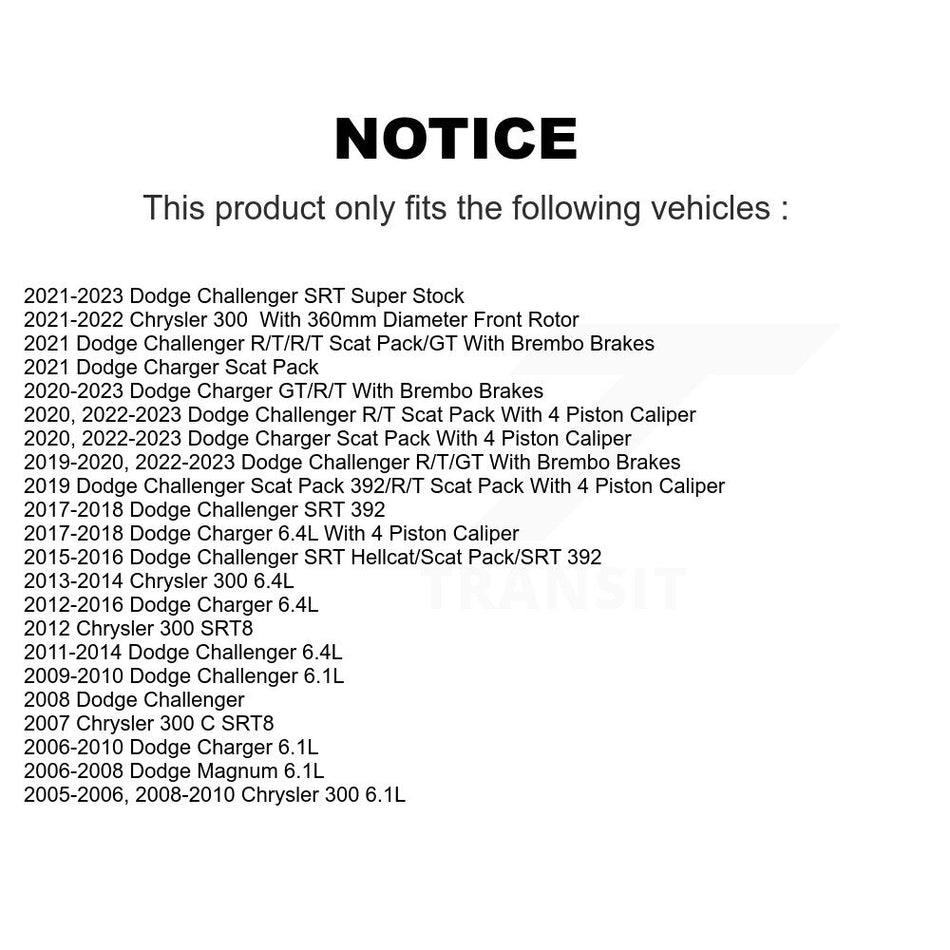 Front Coated Disc Brake Rotor (1 Piece Only) GCR-780690OE For Dodge Charger Chrysler 300 Challenger