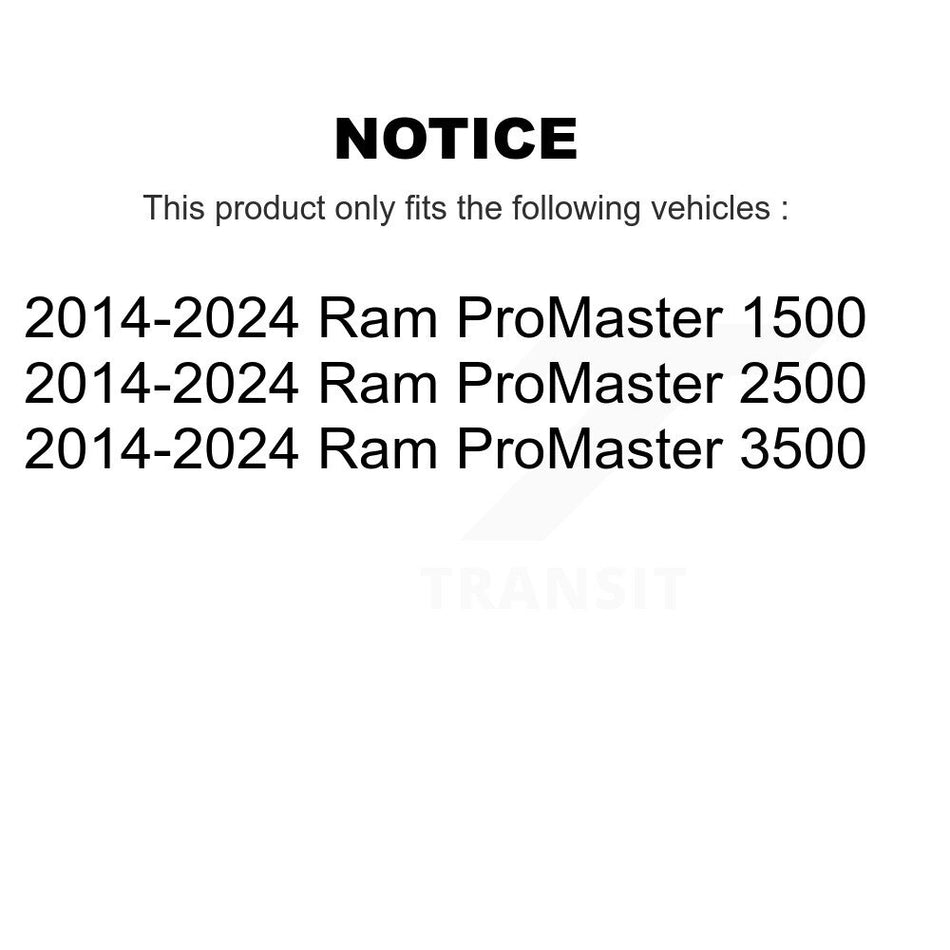 Front Coated Disc Brake Rotor (1 Piece Only) GCR-781766 For 2014-2024 Ram ProMaster 2500 3500 1500