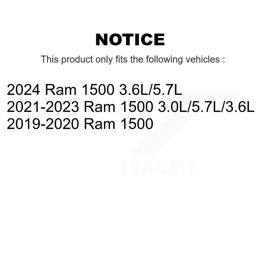Front Coated Disc Brake Rotor (1 Piece Only) GCR-782430 For Ram 1500