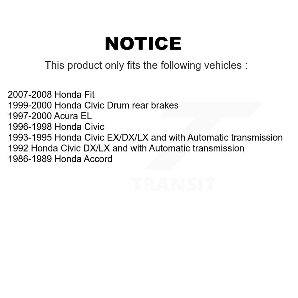 Rear Coated Brake Drum (1 Piece Only) GCR-9311 For Honda Fit Civic Acura EL Accord