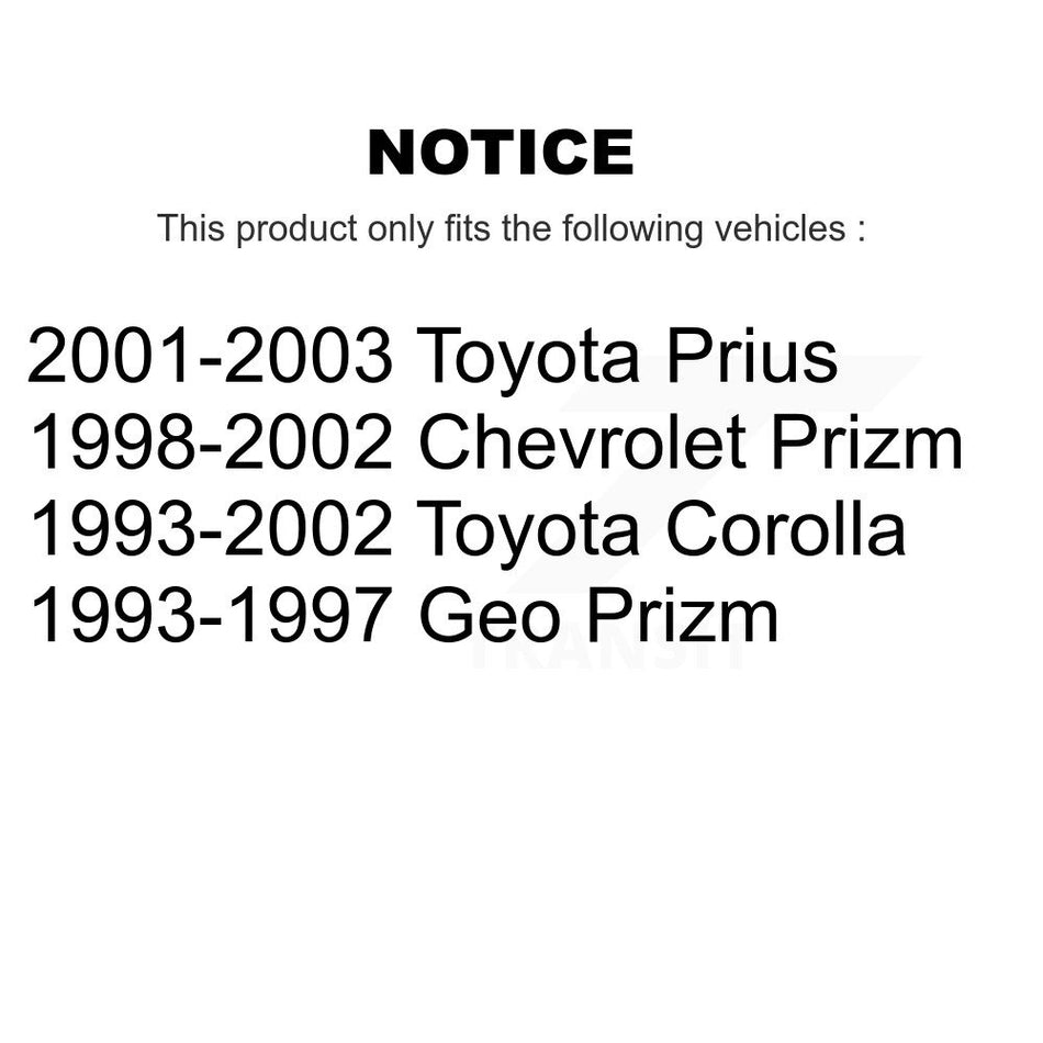 Front Coated Disc Brake Rotor (1 Piece Only) GCR-96354 For Toyota Corolla Prius Prizm Chevrolet Geo