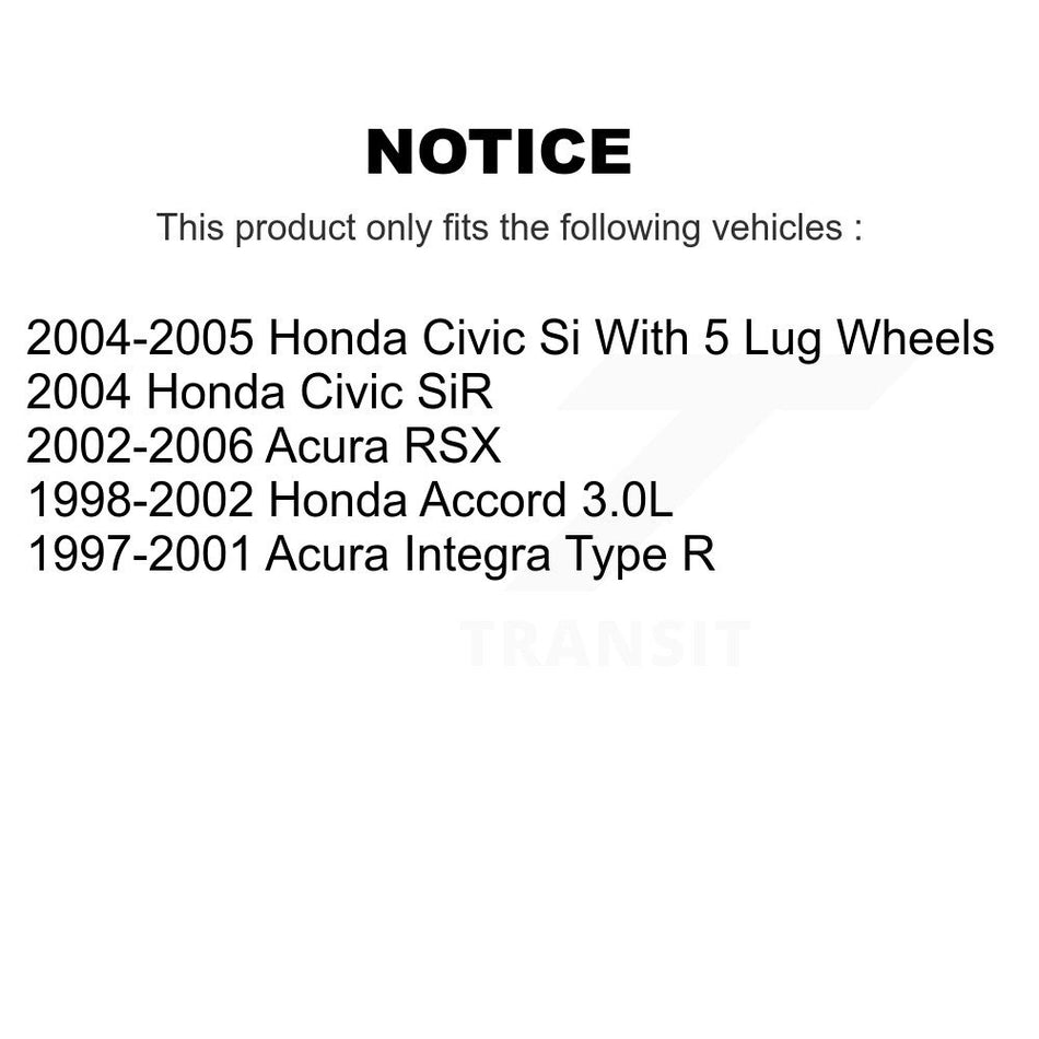 Rear Coated Disc Brake Rotor (1 Piece Only) GCR-96710 For Honda Civic Accord Acura RSX Integra