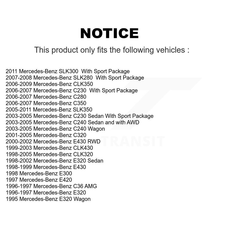 Rear Coated Disc Brake Rotor (1 Piece Only) GCR-96762 For Mercedes-Benz C230 CLK320 SLK350 E320 C280