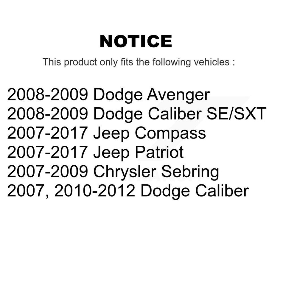 Rear Coated Brake Drum (1 Piece Only) GCR-9782 For Jeep Patriot Compass Dodge Caliber Chrysler