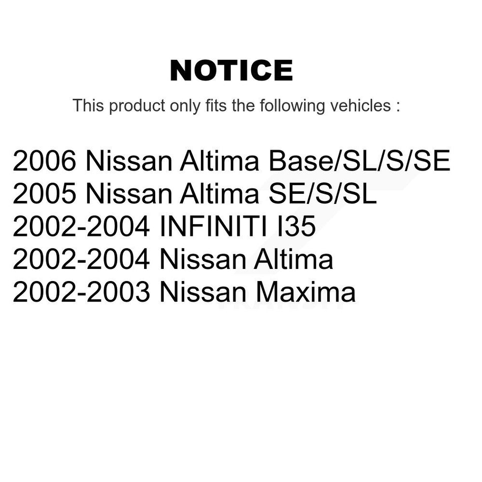 Front Disc Brake Rotor GCR-980074 For Nissan Altima Maxima INFINITI I35