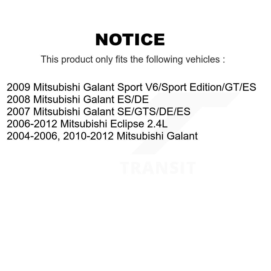 Rear Coated Disc Brake Rotor (1 Piece Only) GCR-980208 For Mitsubishi Eclipse Galant