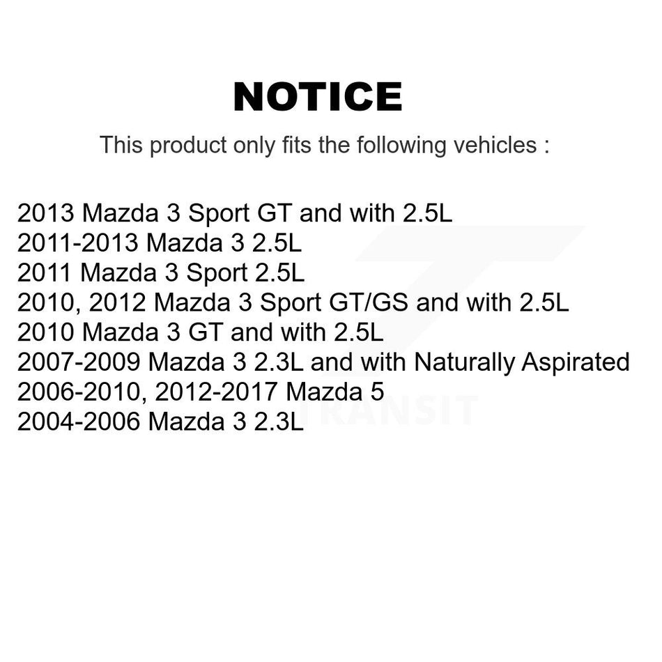 Front Coated Disc Brake Rotor (1 Piece Only) GCR-980283 For Mazda 3 5 Sport