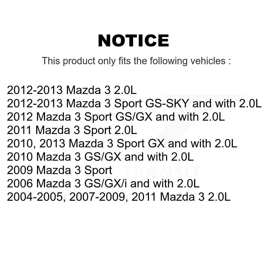 Rear Coated Disc Brake Rotor (1 Piece Only) GCR-980285 For Mazda 3 Sport