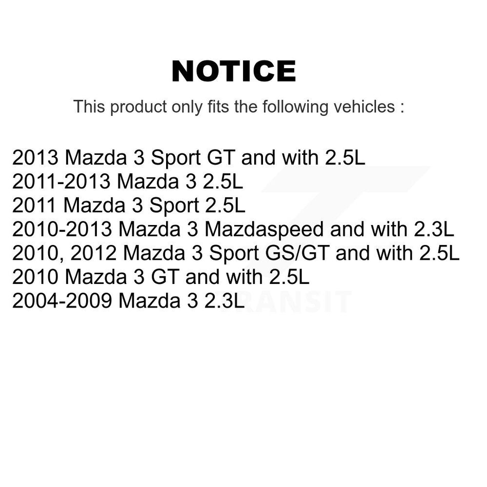 Rear Coated Disc Brake Rotor (1 Piece Only) GCR-980287 For Mazda 3 Sport