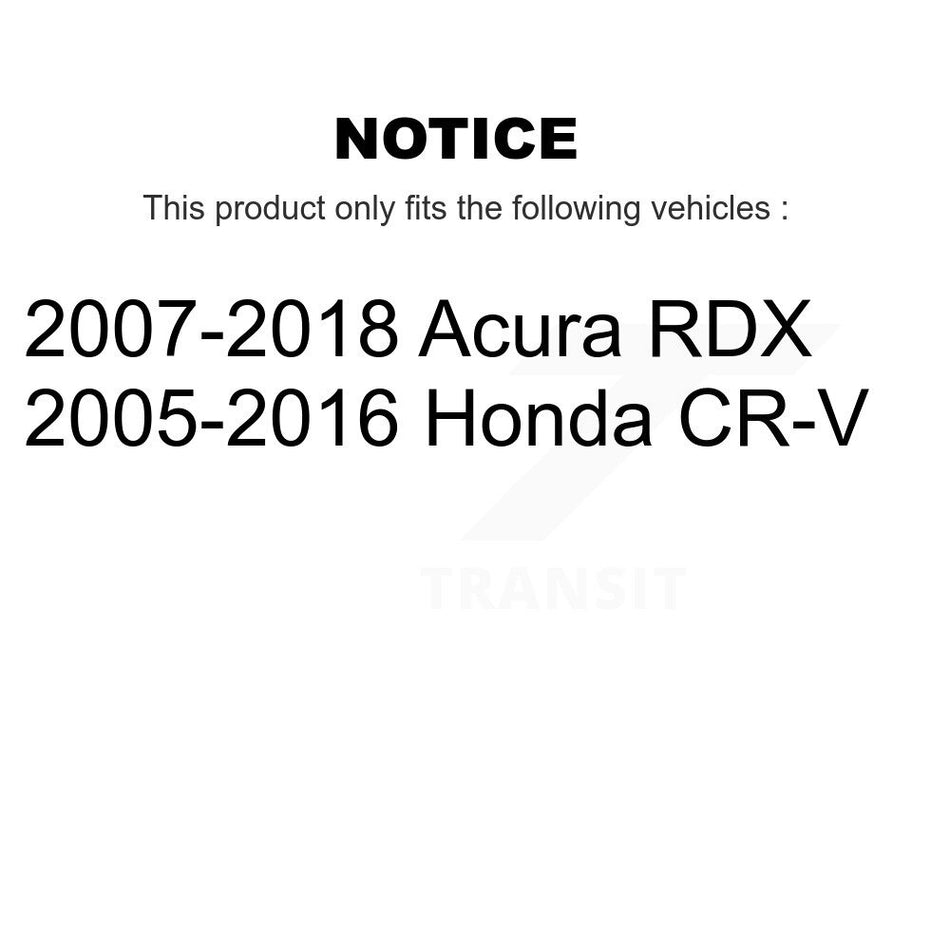Rear Coated Disc Brake Rotor (1 Piece Only) GCR-980294 For Honda CR-V Acura RDX