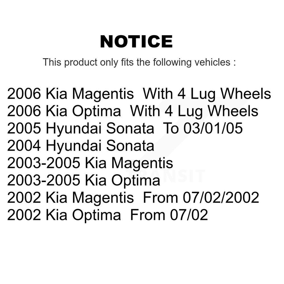 Front Disc Brake Rotor GCR-980323 For Hyundai Sonata Kia Optima Magentis