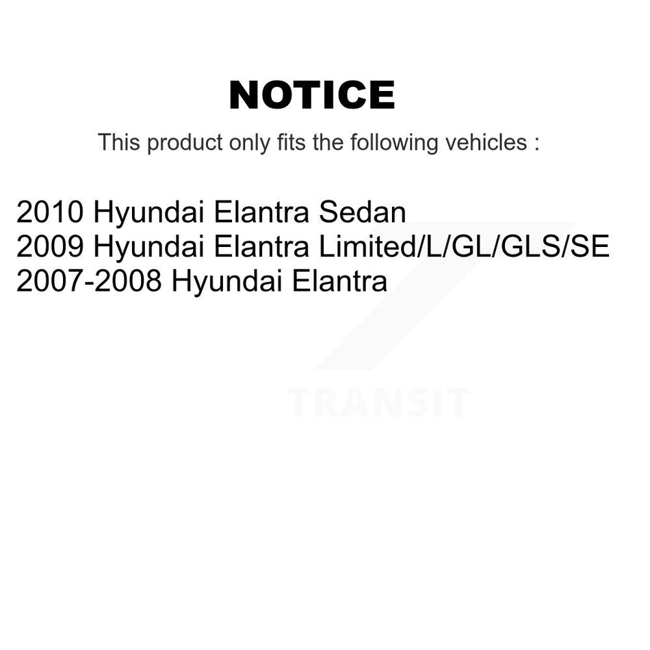 Front Coated Disc Brake Rotor (1 Piece Only) GCR-980504 For Hyundai Elantra
