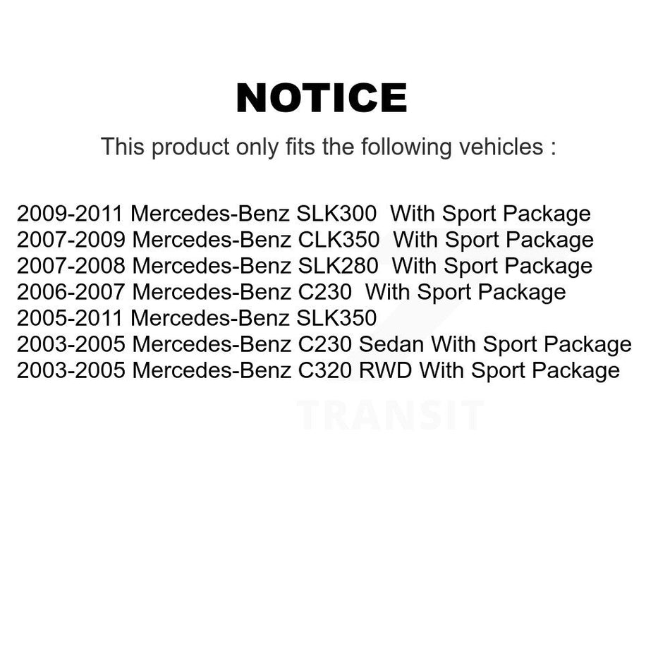 Front Coated Disc Brake Rotor (1 Piece Only) GCR-980521 For Mercedes-Benz C230 SLK350 CLK350 C320