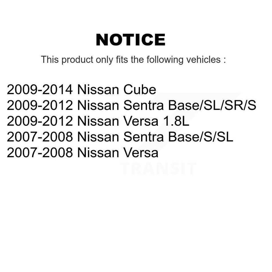 Front Coated Disc Brake Rotor (1 Piece Only) GCR-980561 For Nissan Versa Sentra Cube