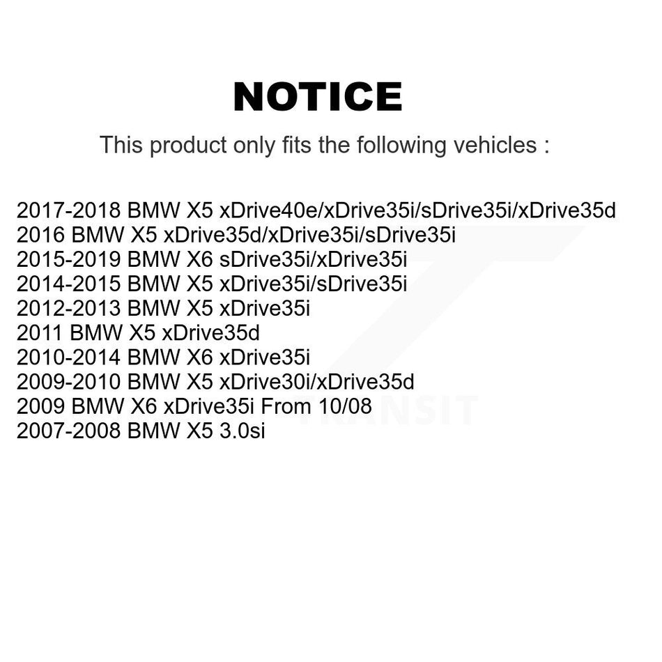 Rear Coated Disc Brake Rotor (1 Piece Only) GCR-980593 For BMW X5 X6