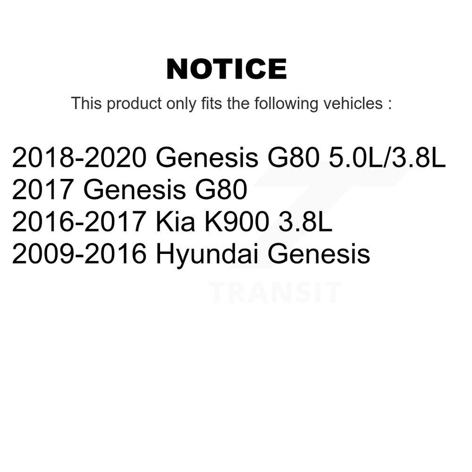 Rear Coated Disc Brake Rotor (1 Piece Only) GCR-980708 For Hyundai Genesis G80 Kia K900