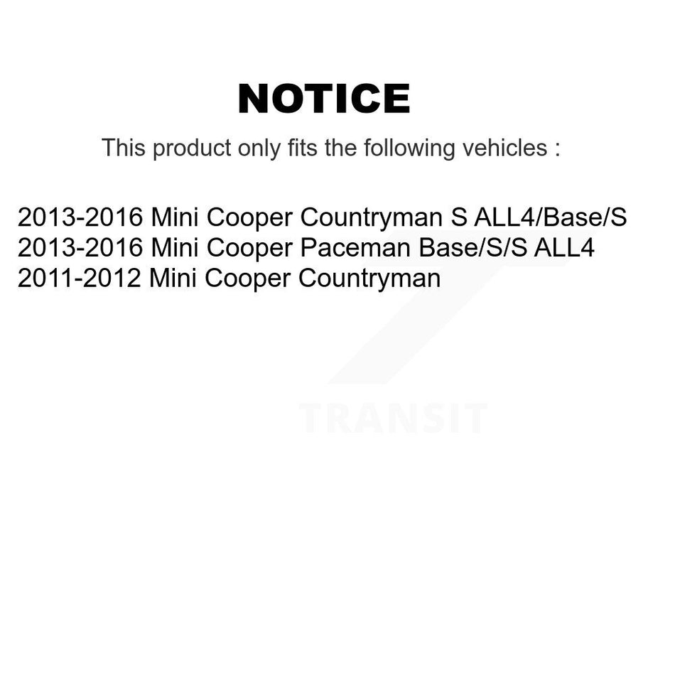 Rear Coated Disc Brake Rotor (1 Piece Only) GCR-980969 For Mini Cooper Countryman Paceman