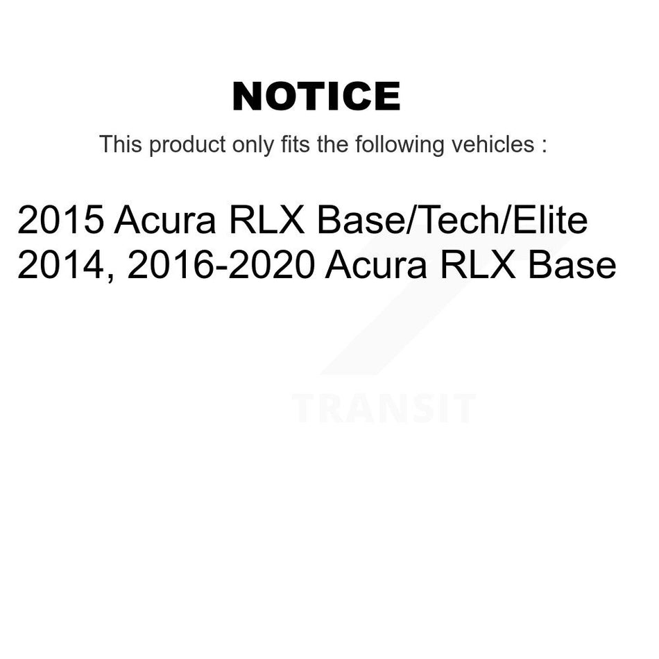 Front Coated Disc Brake Rotor (1 Piece Only) GCR-981019 For Acura RLX