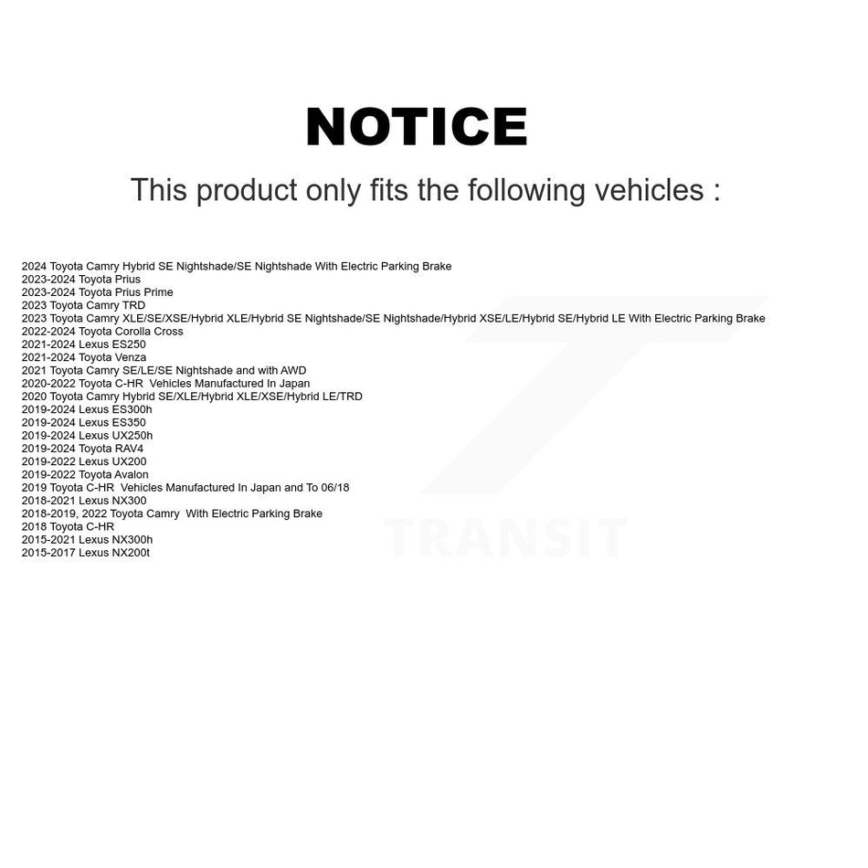 Rear Coated Disc Brake Rotor (1 Piece Only) GCR-982045 For Toyota RAV4 Camry Lexus Corolla Cross