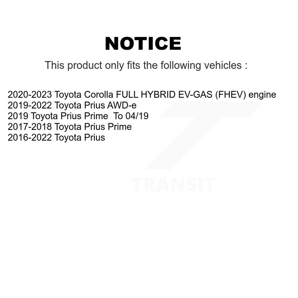 Front Coated Disc Brake Rotor (1 Piece Only) GCR-982071 For Toyota Corolla Prius Prime AWD-e