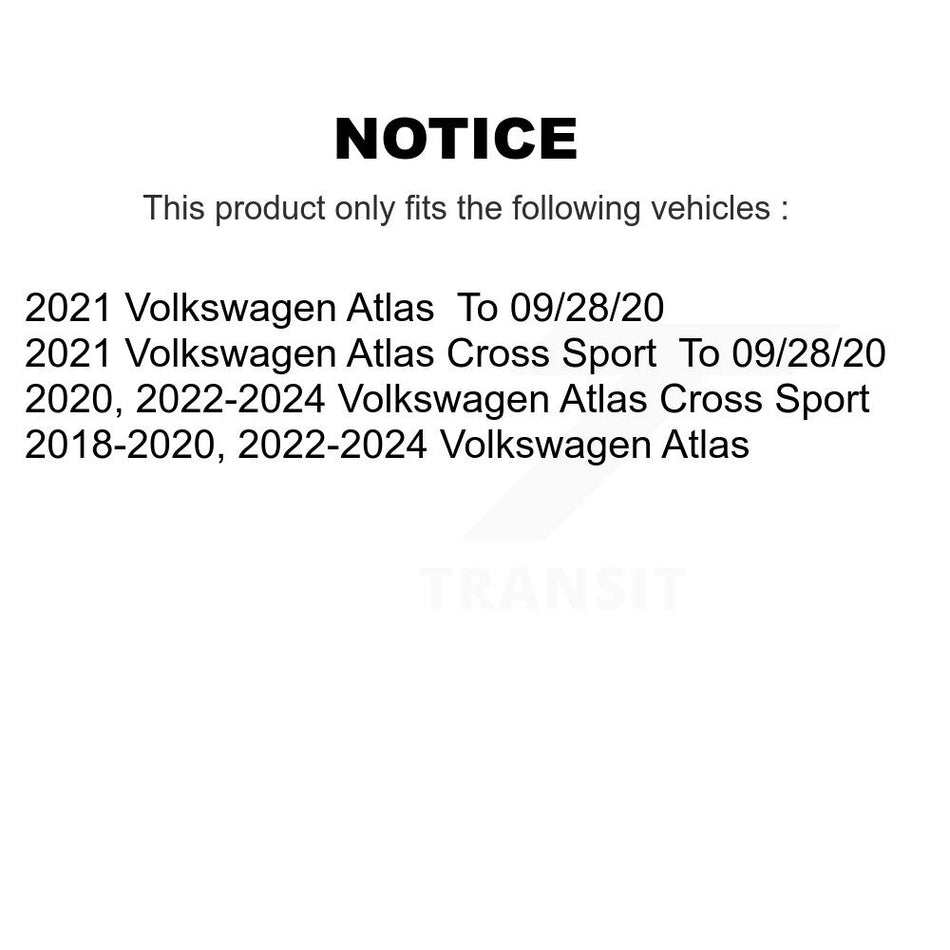 Front Coated Disc Brake Rotor (1 Piece Only) GCR-982348 For Volkswagen Atlas Cross Sport