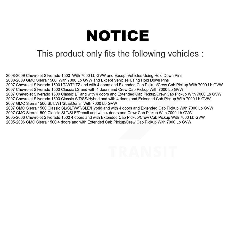 Rear Drum Brake Wheel Cylinder Pair For Chevrolet Silverado 1500 GMC Sierra Classic K14-100032