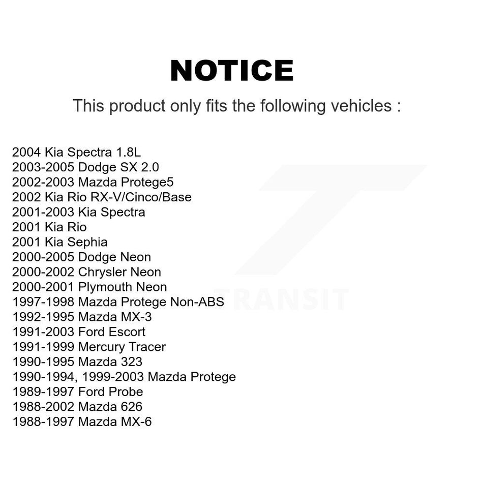 Rear Drum Brake Wheel Cylinder Pair For Neon Mazda Dodge Ford Escort Protege Kia 626 Spectra Protege5 Plymouth Mercury Tracer Rio Probe Sephia MX-6 MX-3 323 Chrysler SX 2.0 K14-100064