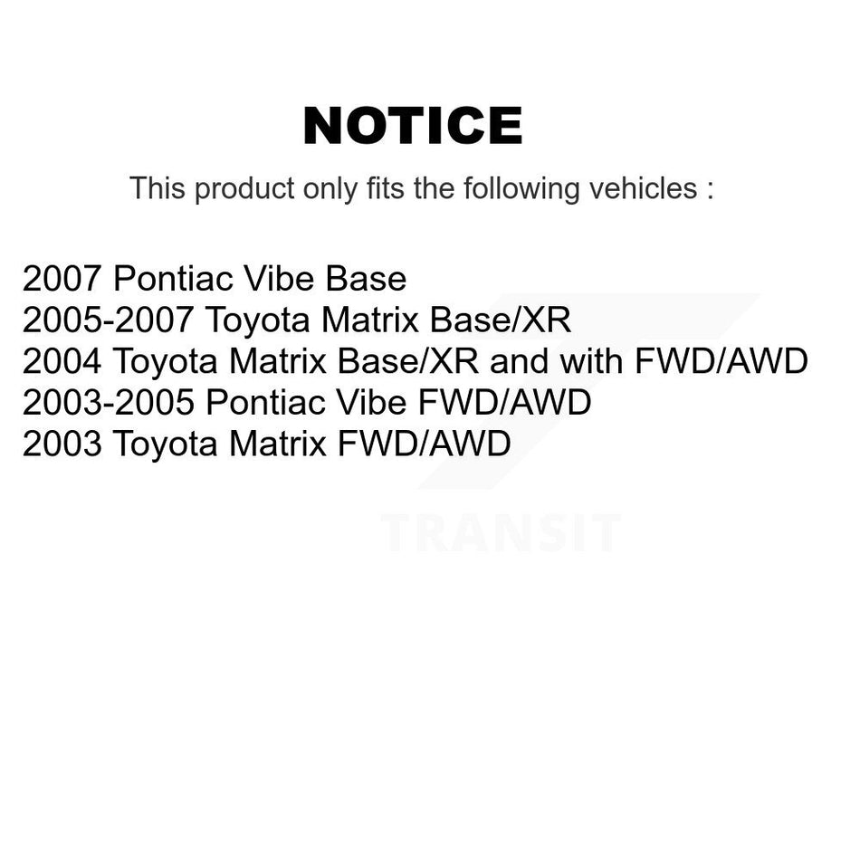Rear Drum Brake Wheel Cylinder Kit For Toyota Matrix Pontiac Vibe K14-100117