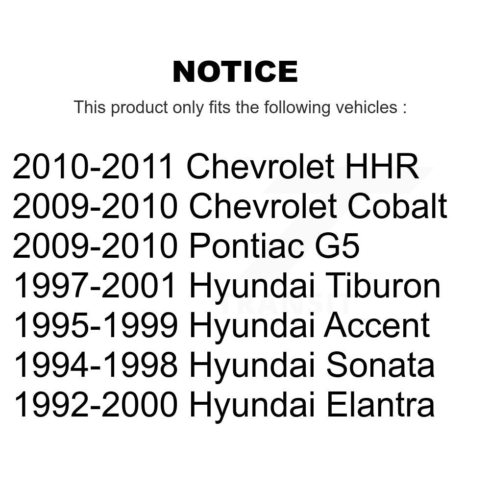 Rear Drum Brake Wheel Cylinder Kit For Chevrolet Cobalt Pontiac G5 HHR Hyundai Tiburon K14-100121