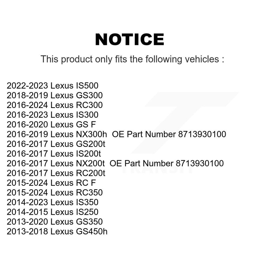 Cabin Air Filter (2 Pack) For Lexus IS300 NX200t IS350 IS250 GS350 RC350 NX300h RC300 RC K54-100007