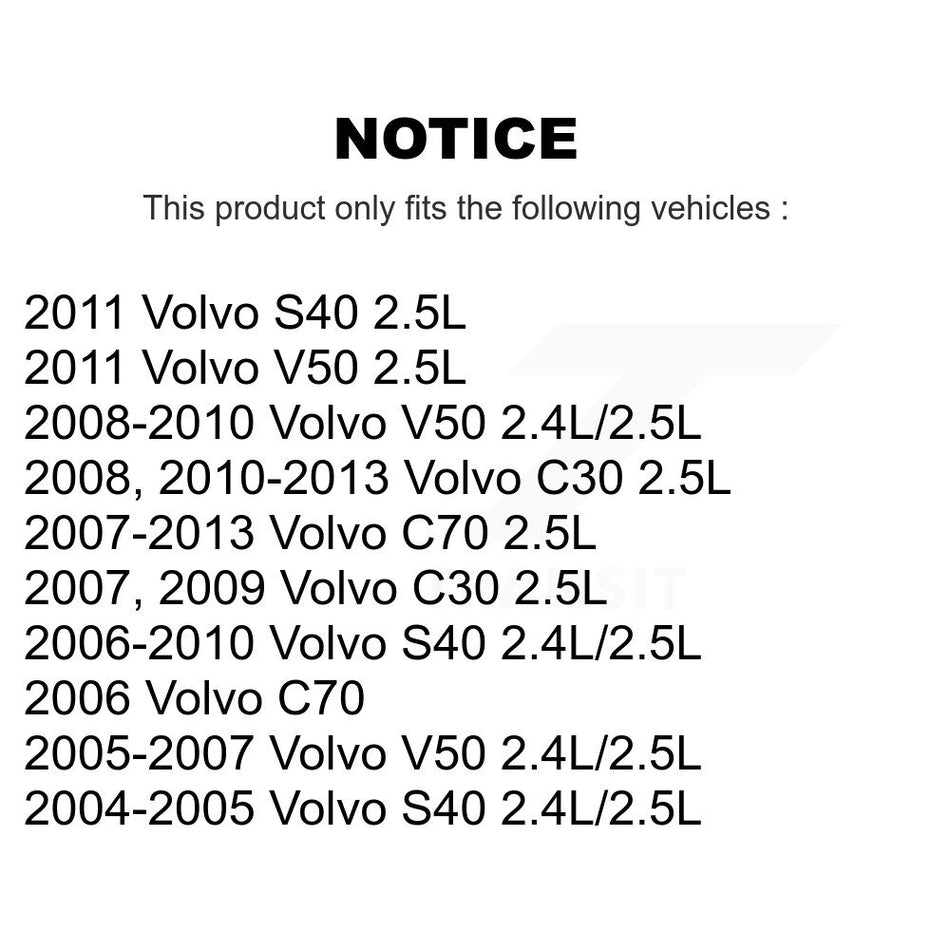 Cabin Air Filter (2 Pack) For Volvo S40 C30 V50 C70 K54-100038