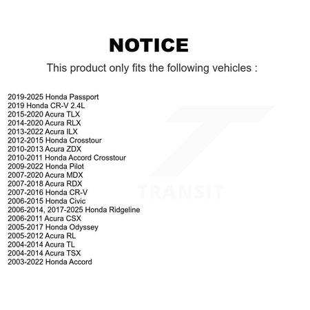 Cabin Air Filter (2 Pack) For Honda Civic CR-V Acura Accord Odyssey Pilot MDX RDX TL TLX K54-100041