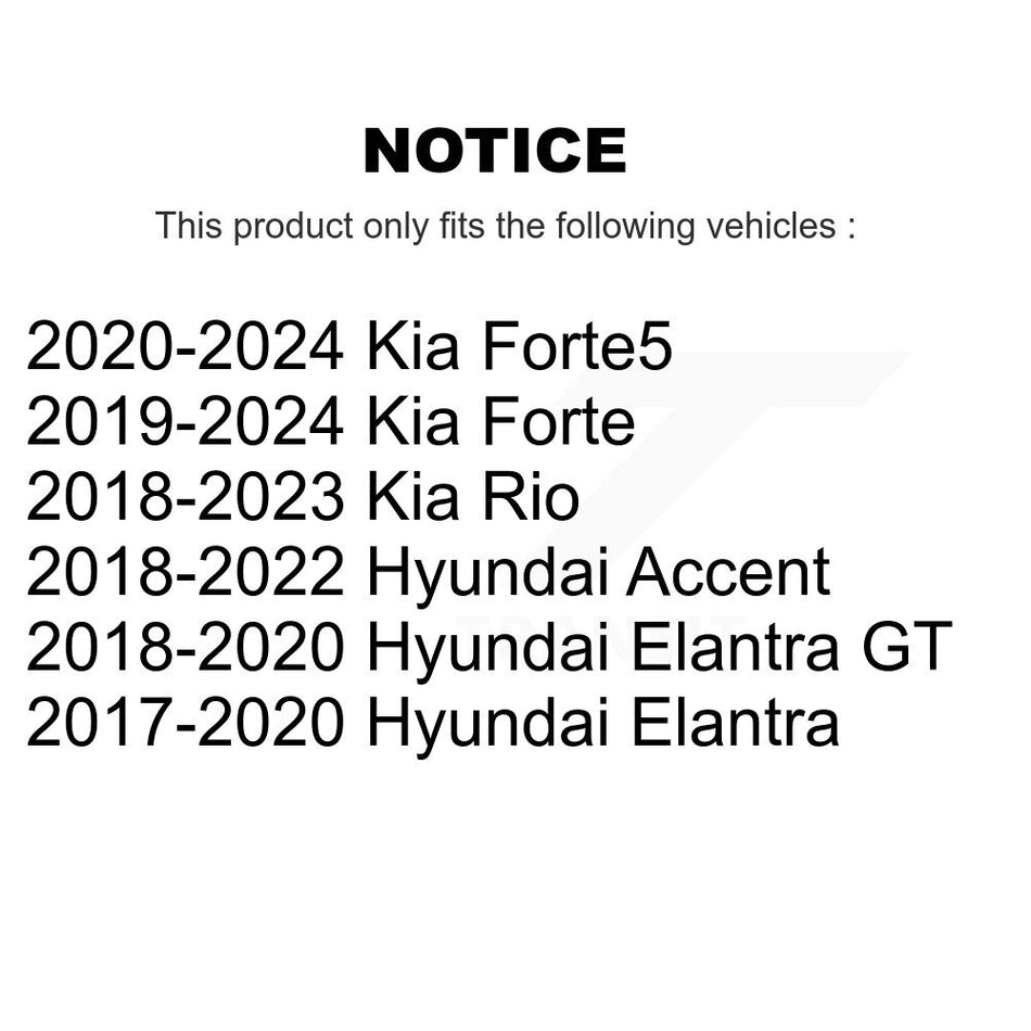 Cabin Air Filter (2 Pack) For Hyundai Elantra Kia Forte Rio Forte5 GT Accent K54-100055