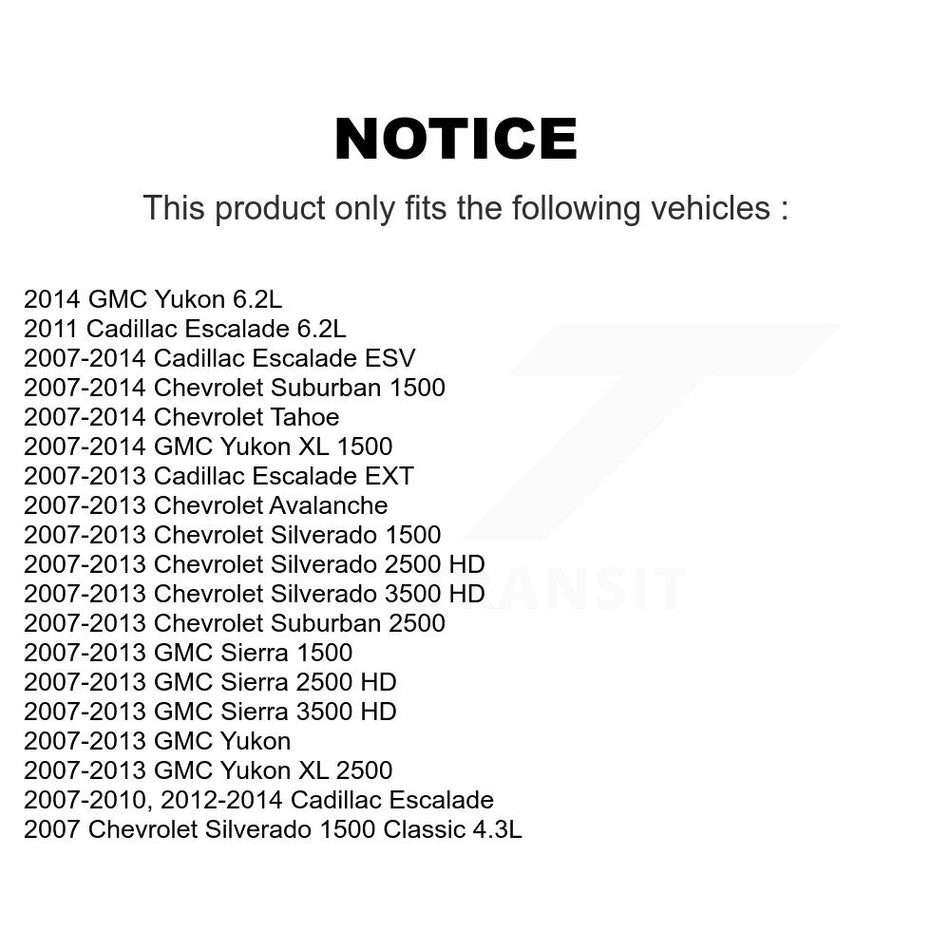 Cabin Air Filter (2 Pack) For Chevrolet GMC Sierra 1500 Silverado 2500 HD Avalanche 3500 K54-100081