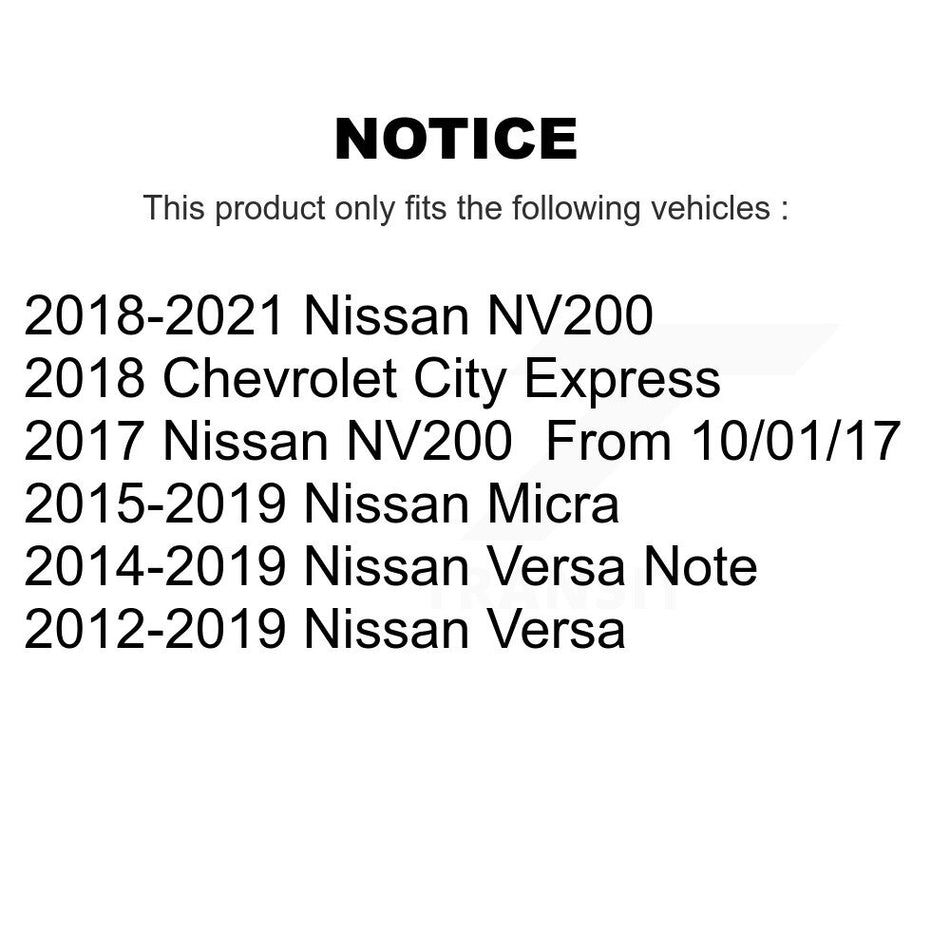 Cabin Air Filter (2 Pack) For Nissan Micra Versa Note NV200 Chevrolet City Express K54-100095