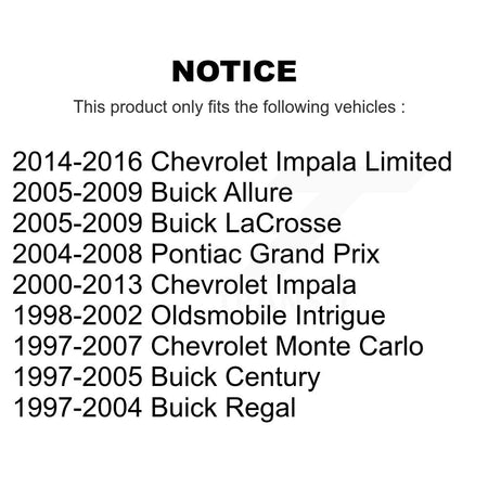 Cabin Air Filter (2 Pack) For Chevrolet Impala Buick LaCrosse Pontiac Grand Prix Century K54-100124