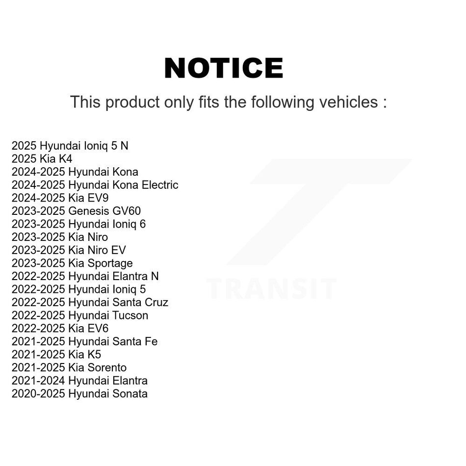 Cabin Air Filter (2 Pack) For Hyundai Kia Tucson Elantra Santa Fe Sportage Sorento Kona 5 K54-101686