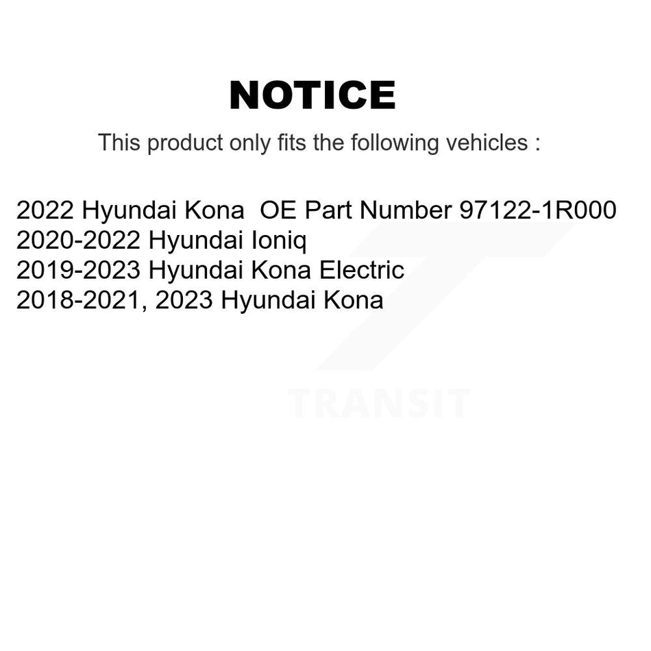 Cabin Air Filter (2 Pack) For Hyundai Kona Electric Ioniq K54-101713