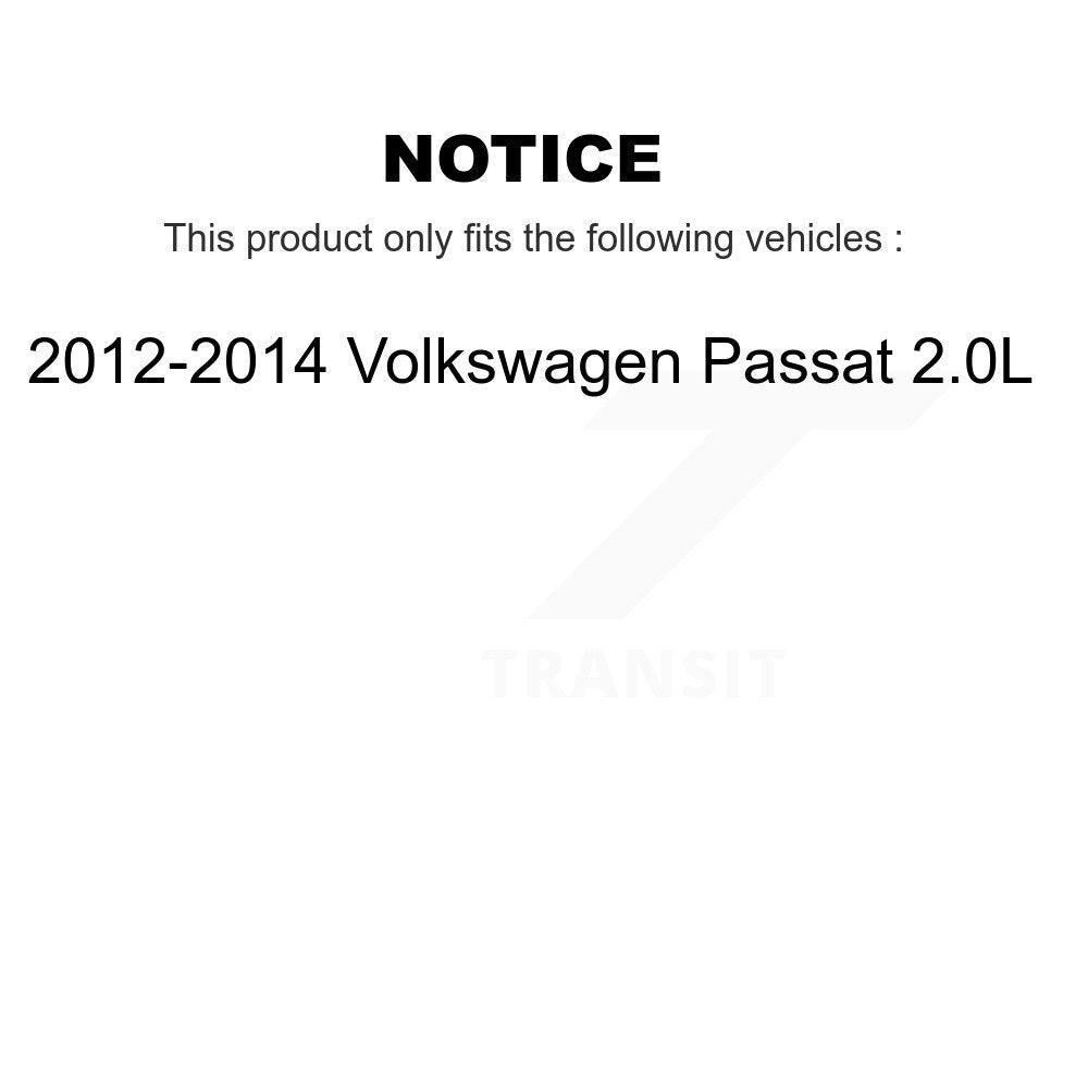 Engine Cartridge Oil Filter (2 Pack) For 2012-2014 Volkswagen Passat 2.0L K56-100001