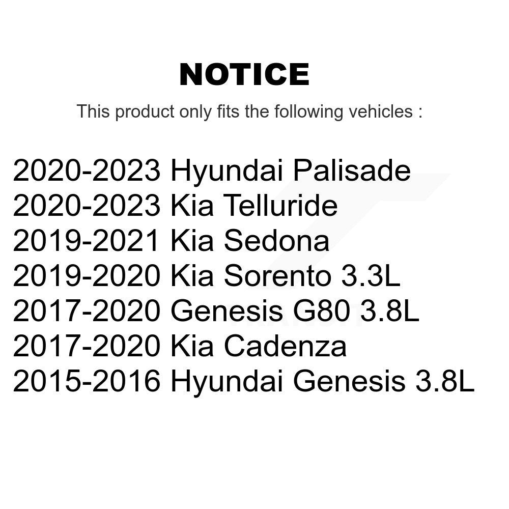 Engine Cartridge Oil Filter (2 Pack) For Kia Hyundai Palisade Sorento Telluride Sedona K56-100012