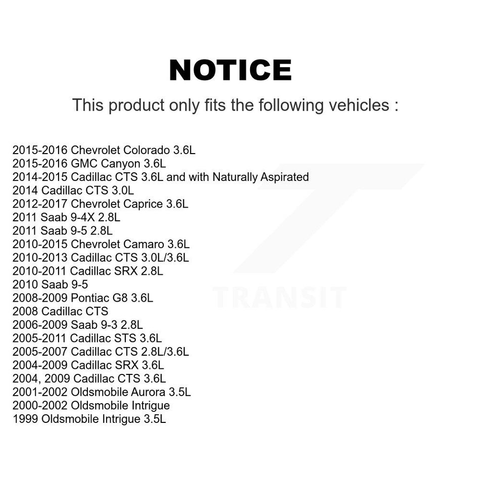 Engine Cartridge Oil Filter (2 Pack) For Cadillac Chevrolet CTS Camaro Colorado SRX GMC K56-100017