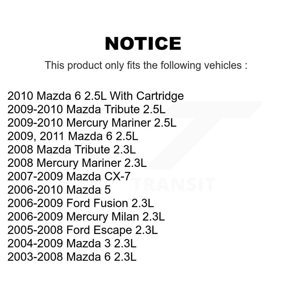 Engine Cartridge Oil Filter (2 Pack) For Mazda Ford 3 Escape 6 5 Fusion CX-7 Tribute K56-100025