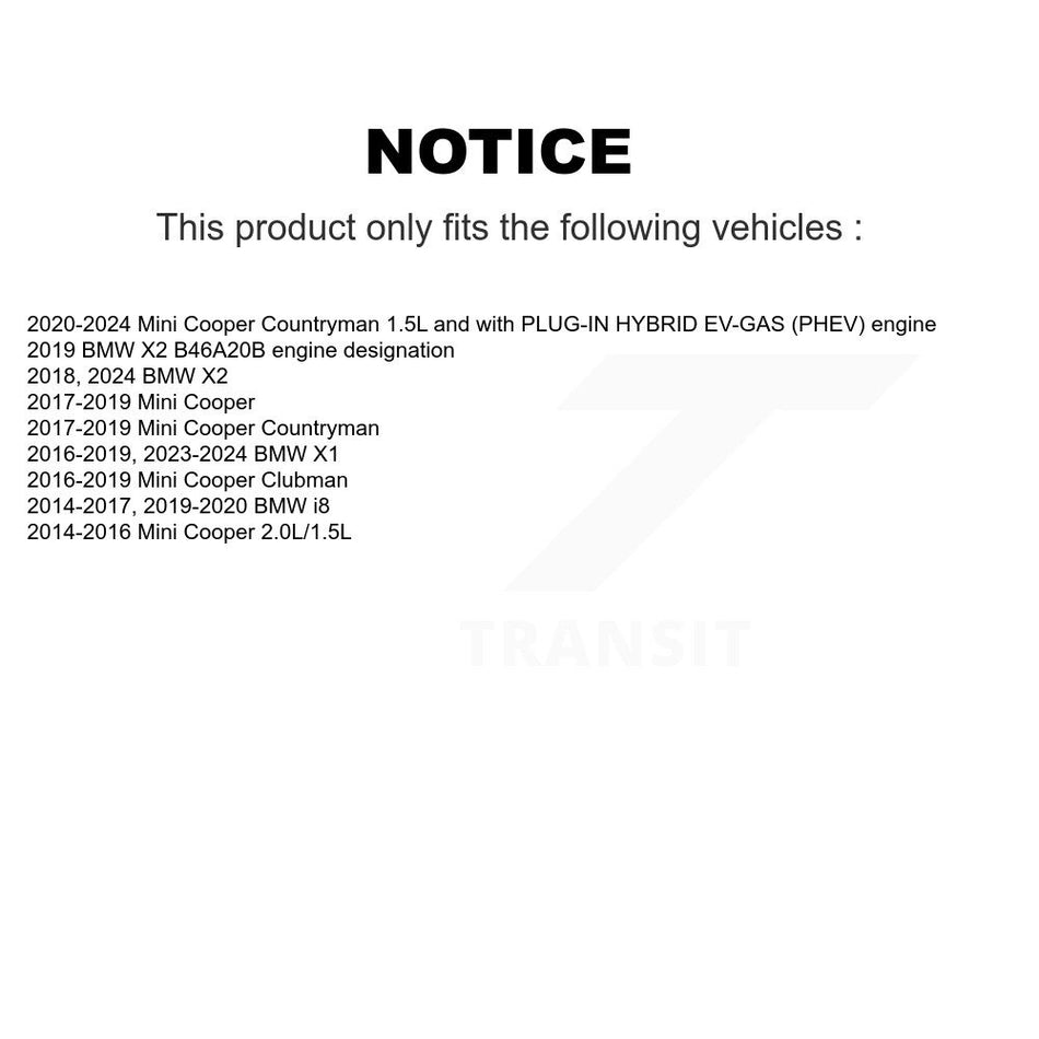 Engine Cartridge Oil Filter (2 Pack) For Mini BMW X1 Cooper Countryman X2 Clubman i8 GS-6 K56-100488