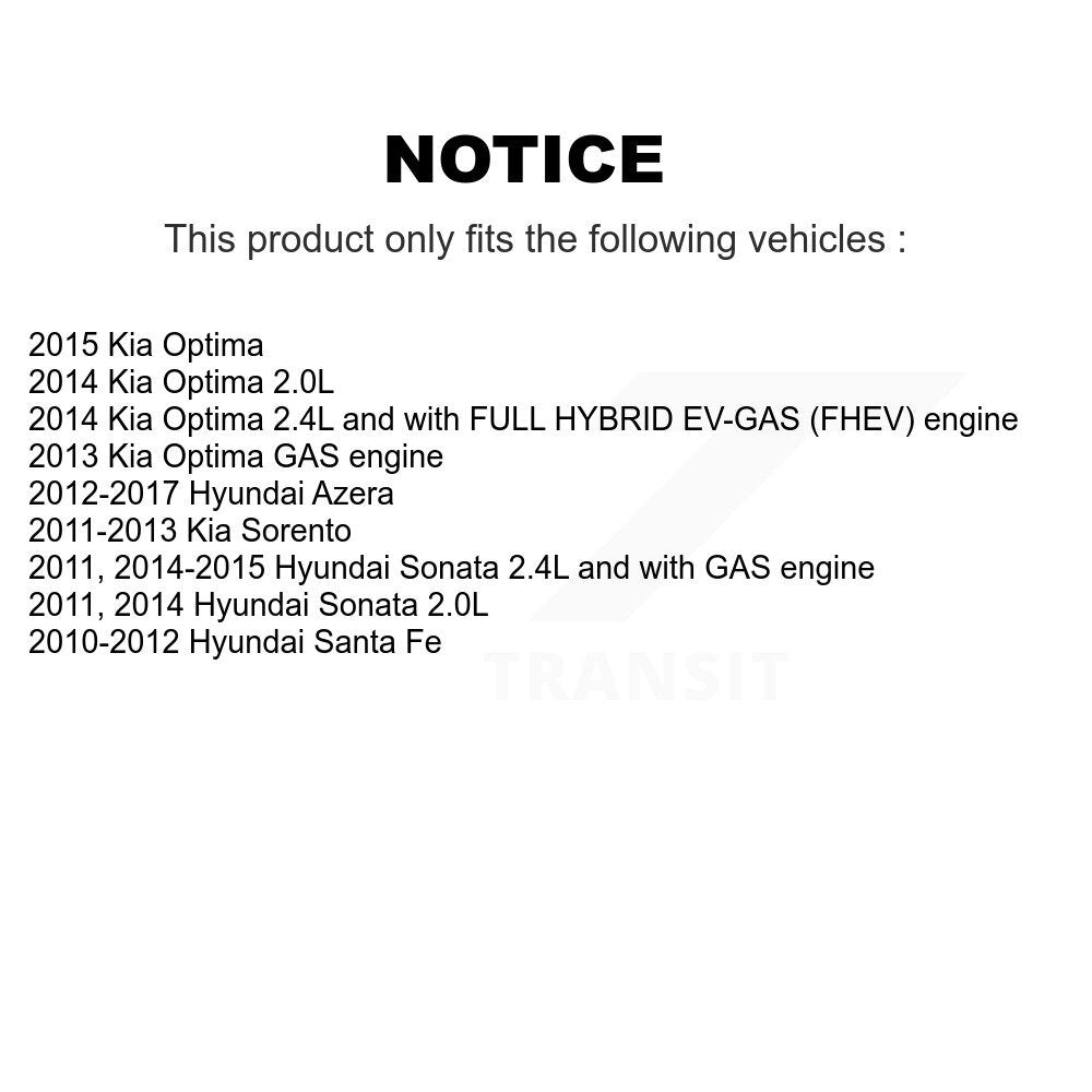 Engine Air Filter (2 Pack) For Hyundai Kia Santa Fe Sonata Sorento Optima Azera K57-100003