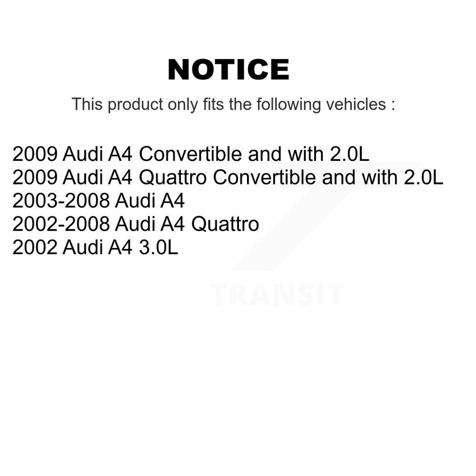 Engine Air Filter (2 Pack) For Audi A4 Quattro K57-100013