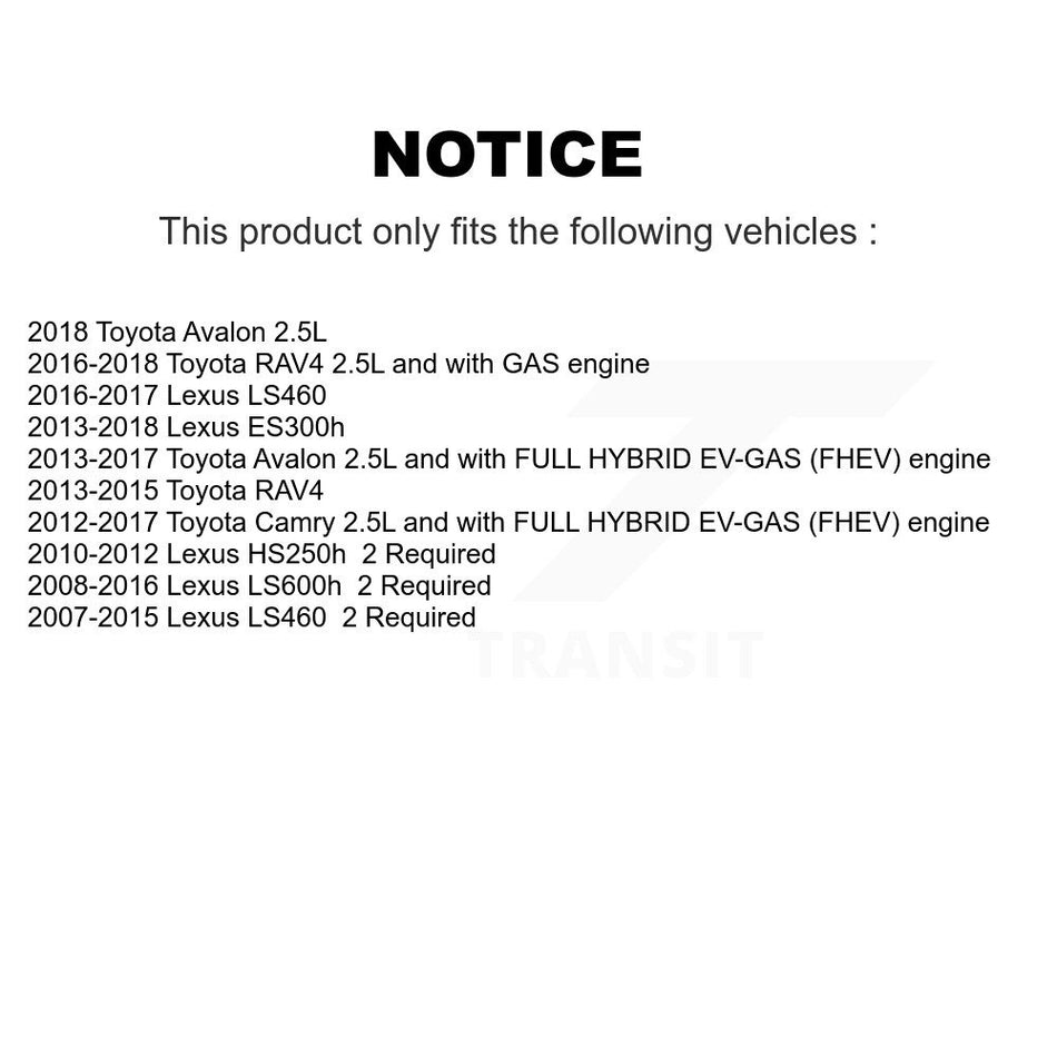 Engine Air Filter (2 Pack) For Toyota RAV4 Camry Lexus Avalon ES300h LS460 HS250h LS600h K57-100112