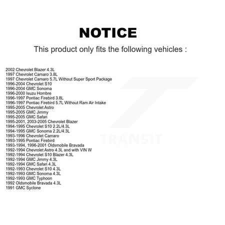 Engine Air Filter (2 Pack) For Chevrolet GMC S10 Blazer Astro Jimmy Safari Sonoma Camaro K57-100121