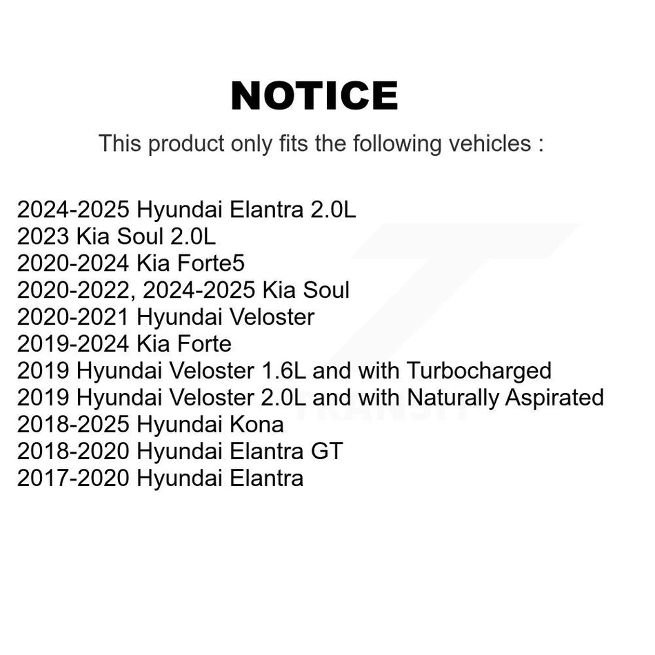 Engine Air Filter (2 Pack) For Hyundai Elantra Kona Kia Forte Soul Forte5 GT Veloster K57-100123