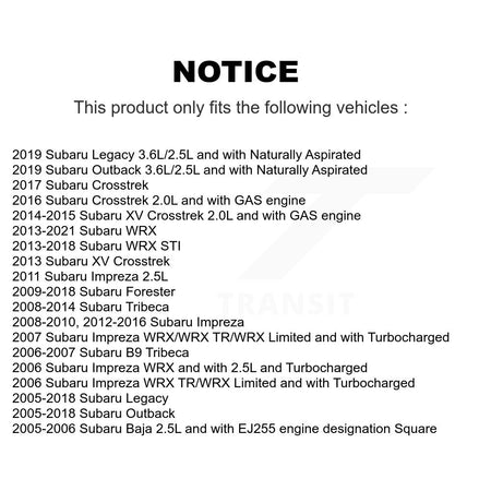 Engine Air Filter (2 Pack) For Subaru Forester Outback Impreza Legacy XV Crosstrek WRX B9 K57-100125